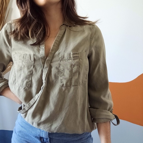 Anthropologie Tops - SOLD* Anthro Holding Horses Celina Blouse Olive